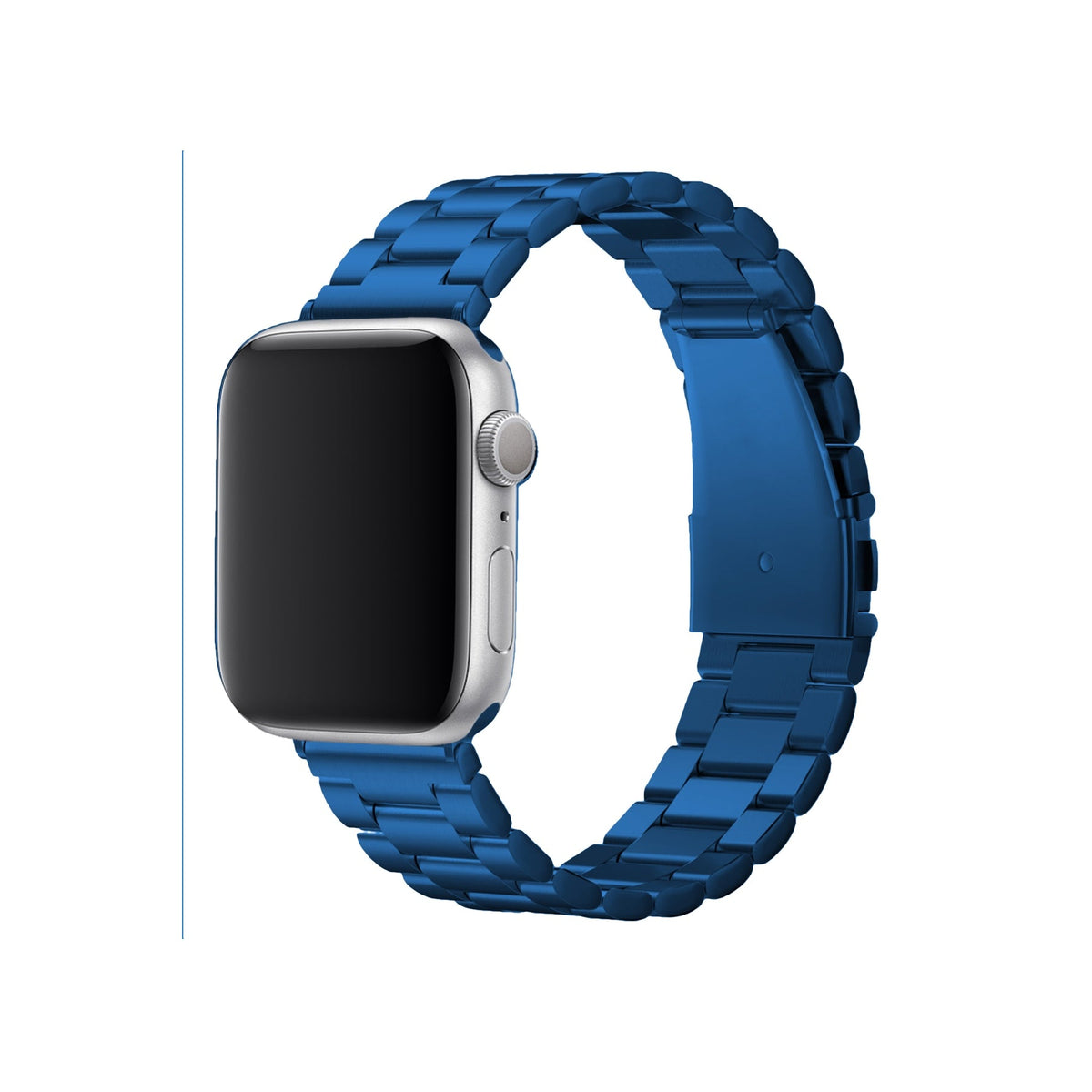 Apple Watch Uyumlu Üç Bakla Çelik Loop Kordon Mavi  bikordon
