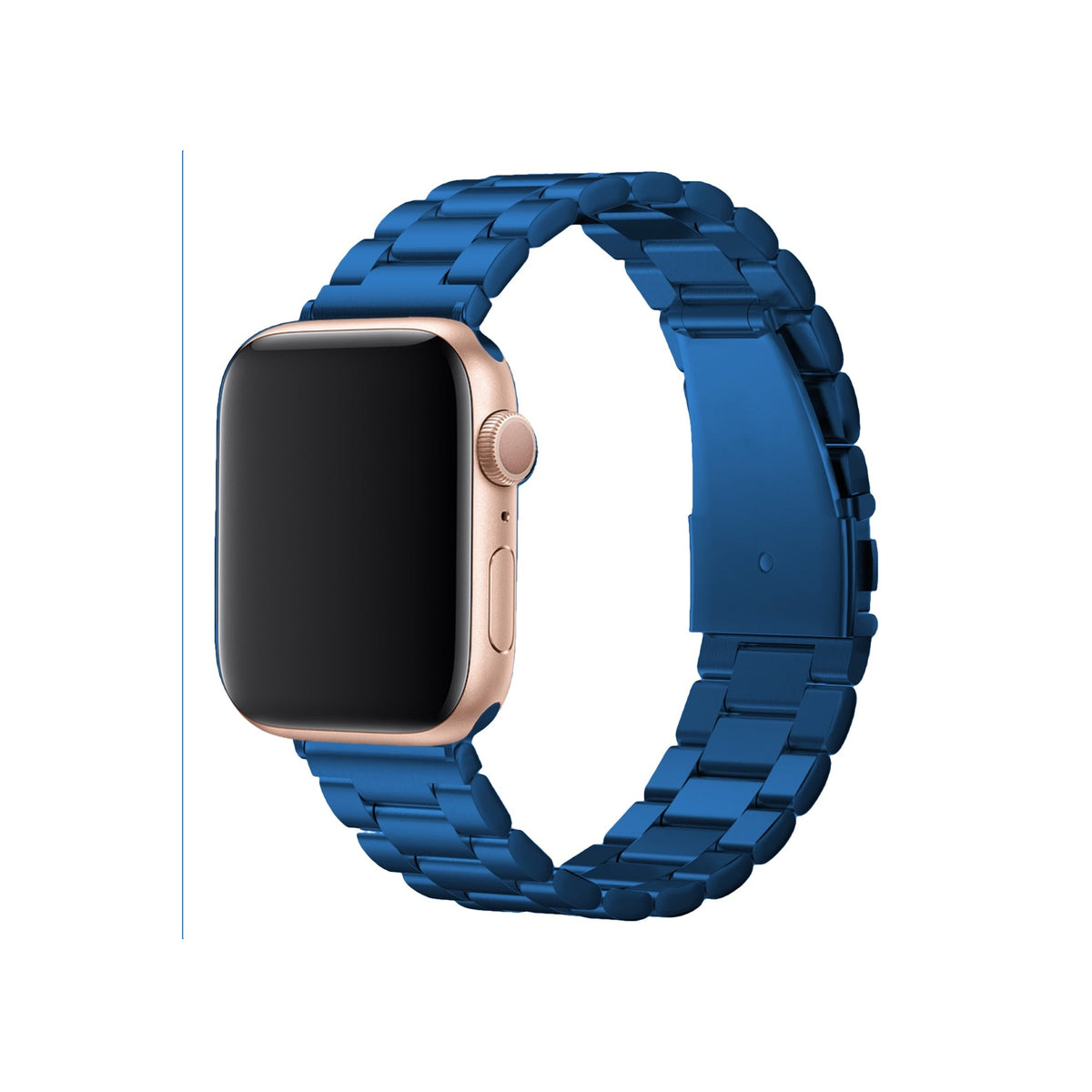 Apple Watch Uyumlu Üç Bakla Çelik Loop Kordon Mavi  bikordon