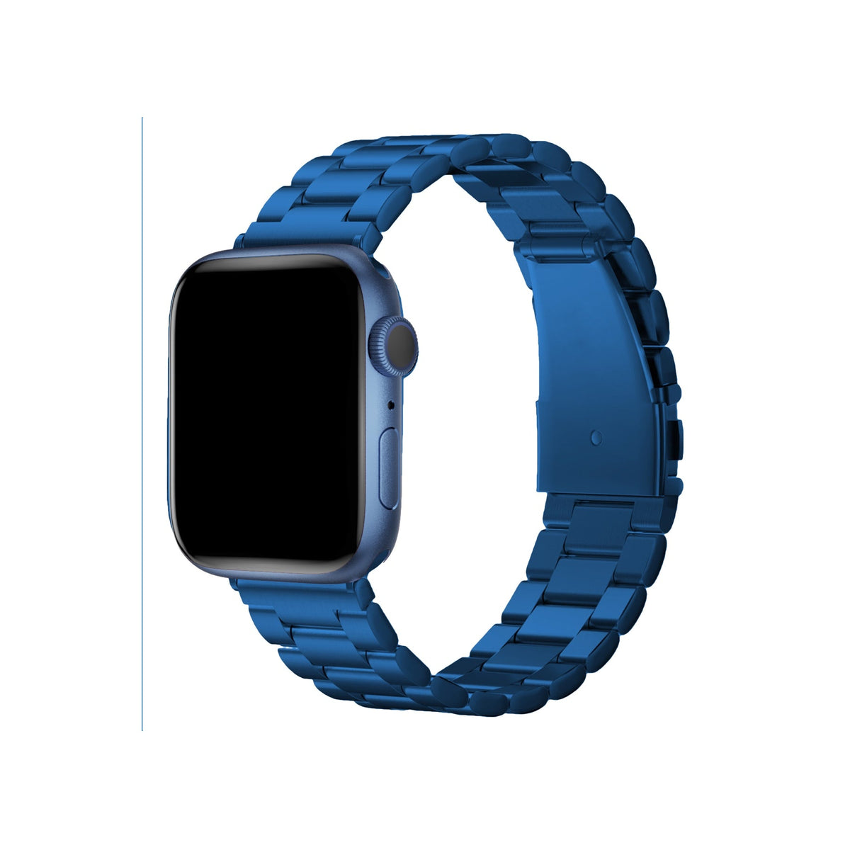 Apple Watch Uyumlu Üç Bakla Çelik Loop Kordon Mavi  bikordon