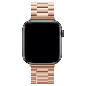 Apple Watch Uyumlu Üç Bakla Çelik Loop Kordon Rose Gold  bikordon