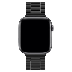 Apple Watch Uyumlu Üç Bakla Çelik Loop Kordon Siyah  bikordon