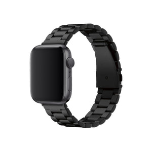 Apple Watch Uyumlu Üç Bakla Çelik Loop Kordon Siyah  bikordon