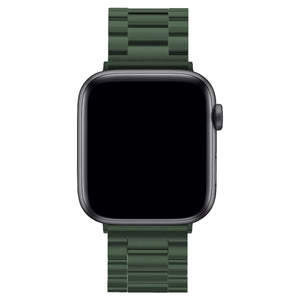 Apple Watch Uyumlu Üç Bakla Çelik Loop Kordon Yeşil  bikordon