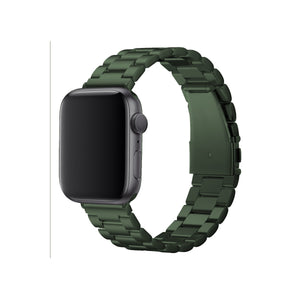 Apple Watch Uyumlu Üç Bakla Çelik Loop Kordon Yeşil  bikordon