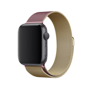 Apple Watch Uyumlu Metal Milano Loop Altın Pembe  bikordon