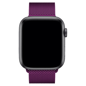 Apple Watch Uyumlu Metal Milano Loop Fuşya  bikordon