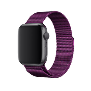 Apple Watch Uyumlu Metal Milano Loop Fuşya  bikordon