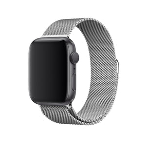 Apple Watch Uyumlu Metal Milano Loop Gümüş  bikordon