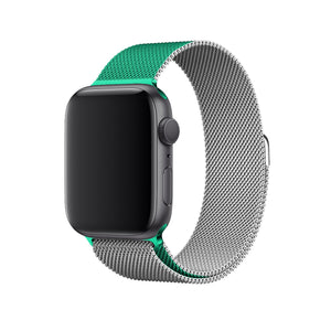 Apple Watch Uyumlu Metal Milano Loop Gümüş Nane  bikordon