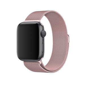 Apple Watch Uyumlu Metal Milano Loop Kum Pembe  bikordon