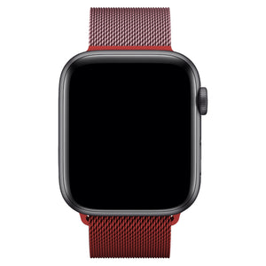 Apple Watch Uyumlu Metal Milano Loop Rose Red  bikordon