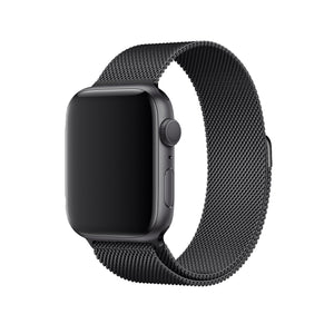 Apple Watch Uyumlu Metal Milano Loop Siyah  bikordon