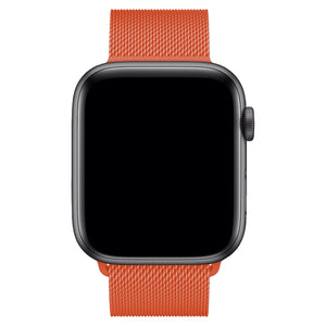 Apple Watch Uyumlu Metal Milano Loop Turuncu  bikordon
