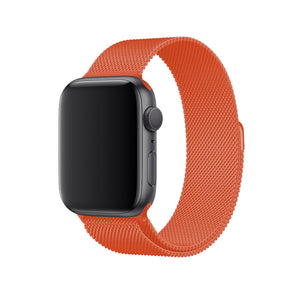 Apple Watch Uyumlu Metal Milano Loop Turuncu  bikordon