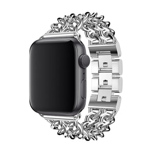 Apple Watch Uyumlu Çelik Zincir Loop Kordon Gümüş Gri  bikordon