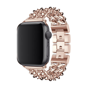 Apple Watch Uyumlu Çelik Zincir Loop Kordon Rose Gold  bikordon