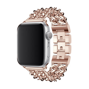 Apple Watch Uyumlu Çelik Zincir Loop Kordon Rose Gold  bikordon