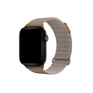 Apple Watch Uyumlu Premium Deri Loop Kordon Almond  bikordon