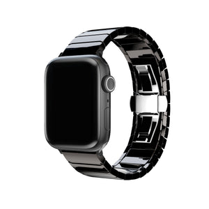 Apple Watch Uyumlu Seramik Loop Kordon Siyah  bikordon