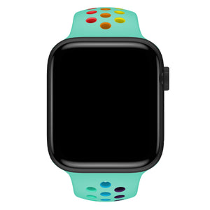 Apple Watch Uyumlu Silikon Delikli Spor Kordon Amazonit  bikordon