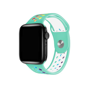 Apple Watch Uyumlu Silikon Delikli Spor Kordon Amazonit  bikordon