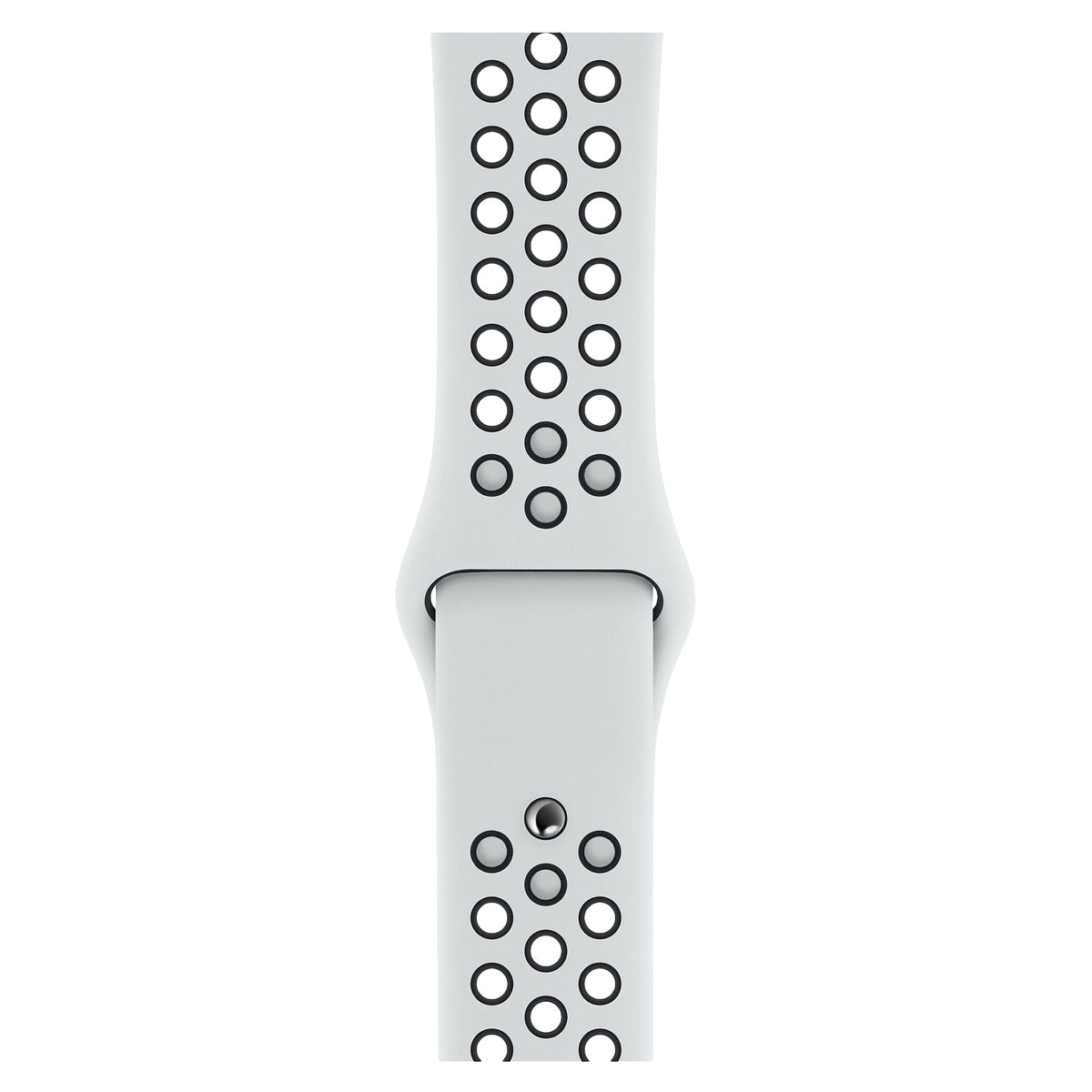 Apple Watch Uyumlu Silikon Delikli Spor Kordon Beyaz Siyah  bikordon