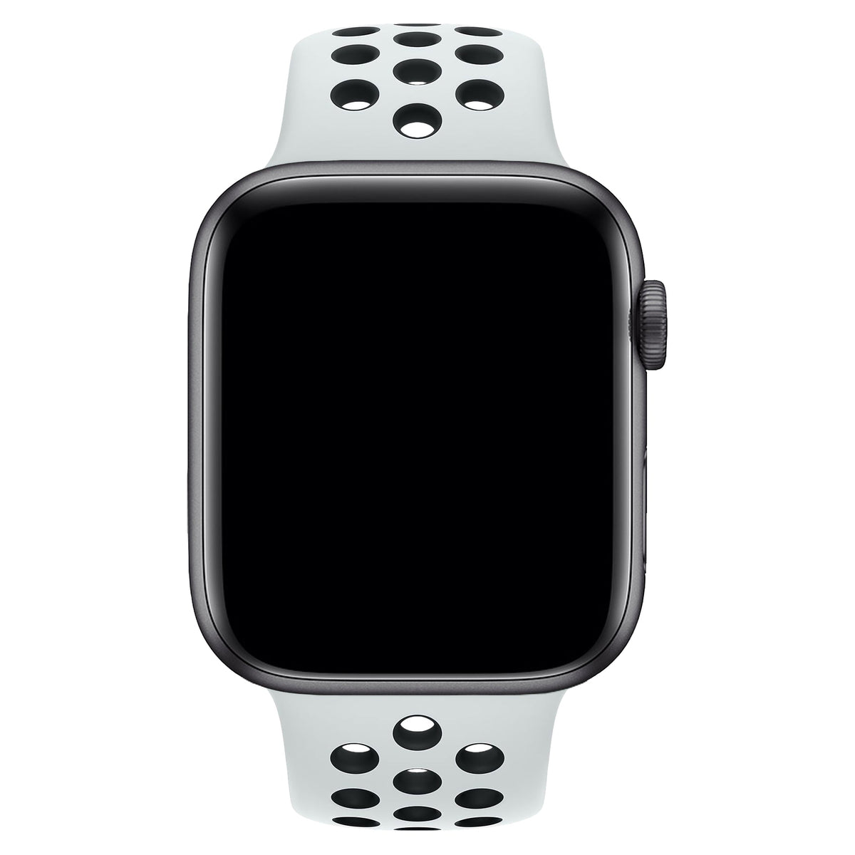 Apple Watch Uyumlu Silikon Delikli Spor Kordon Beyaz Siyah  bikordon