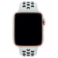 Apple Watch Uyumlu Silikon Delikli Spor Kordon Beyaz Siyah  bikordon
