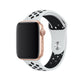 Apple Watch Uyumlu Silikon Delikli Spor Kordon Beyaz Siyah  bikordon