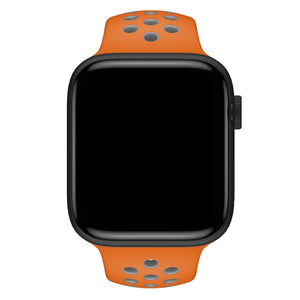 Apple Watch Uyumlu Silikon Delikli Spor Kordon Pumpkin  bikordon