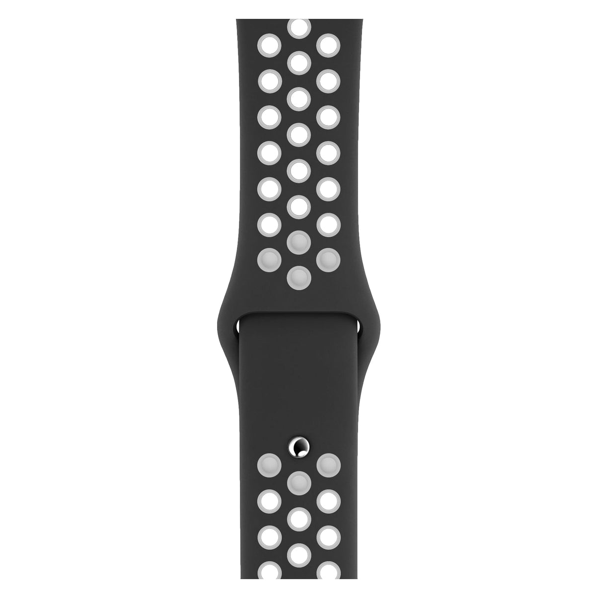 Apple Watch Uyumlu Silikon Delikli Spor Kordon Siyah Beyaz  bikordon