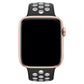 Apple Watch Uyumlu Silikon Delikli Spor Kordon Siyah Beyaz  bikordon