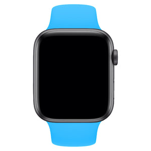 Apple Watch Uyumlu Silikon Spor Kordon Bebek Mavi  bikordon