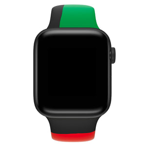 Apple Watch Uyumlu Silikon Spor Kordon Black Line  bikordon