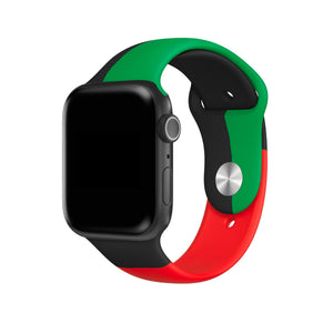 Apple Watch Uyumlu Silikon Spor Kordon Black Line  bikordon