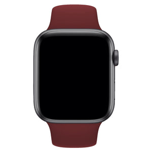 Apple Watch Uyumlu Silikon Spor Kordon Bordo  bikordon