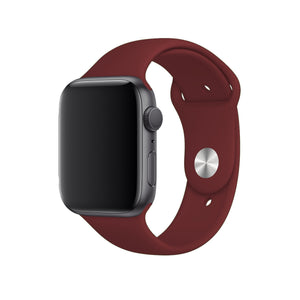 Apple Watch Uyumlu Silikon Spor Kordon Bordo  bikordon