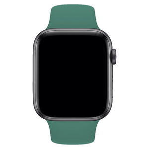 Apple Watch Uyumlu Silikon Spor Kordon Çam Yeşili  bikordon