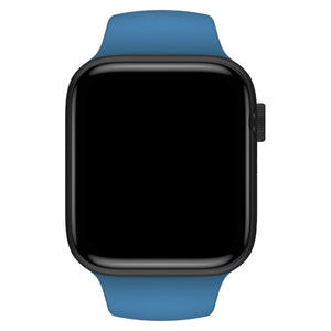 Apple Watch Uyumlu Silikon Spor Kordon Denim Mavi  bikordon