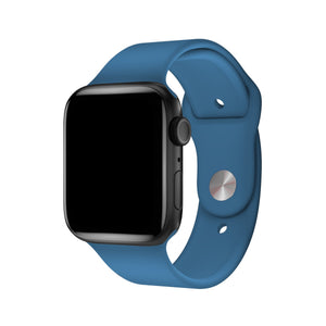 Apple Watch Uyumlu Silikon Spor Kordon Denim Mavi  bikordon