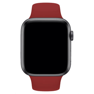 Apple Watch Uyumlu Silikon Spor Kordon Falu Kırmızı  bikordon
