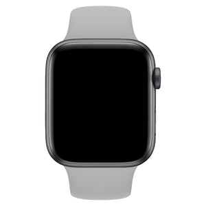 Apple Watch Uyumlu Silikon Spor Kordon Gri  bikordon