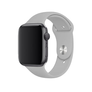 Apple Watch Uyumlu Silikon Spor Kordon Gri  bikordon