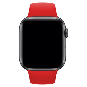 Apple Watch Uyumlu Silikon Spor Kordon Kırmızı  bikordon
