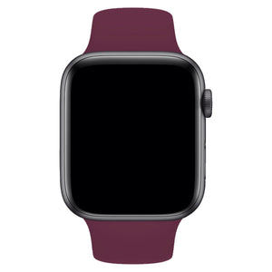 Apple Watch Uyumlu Silikon Spor Kordon Mürdüm  bikordon