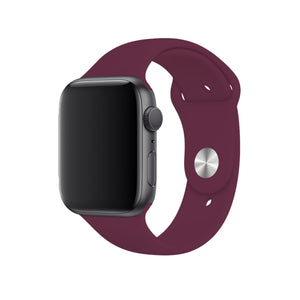 Apple Watch Uyumlu Silikon Spor Kordon Mürdüm  bikordon