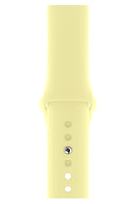 Apple Watch Uyumlu Silikon Spor Kordon Kozmik Sarı  bikordon