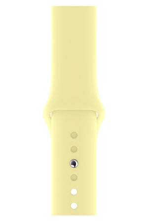 Apple Watch Uyumlu Silikon Spor Kordon Kozmik Sarı  bikordon