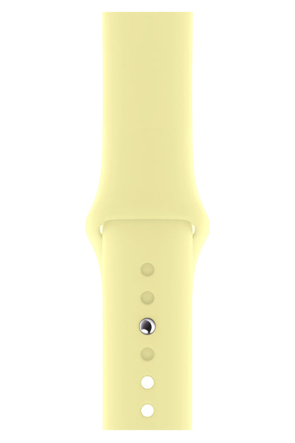 Apple Watch Uyumlu Silikon Spor Kordon Kozmik Sarı  bikordon