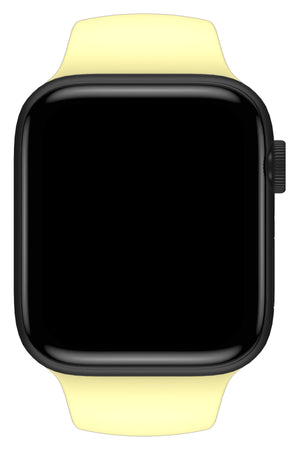 Apple Watch Uyumlu Silikon Spor Kordon Kozmik Sarı  bikordon